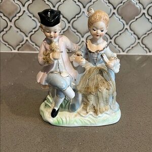 Vintage Porcelain Colonial Figurine Couple Tilso